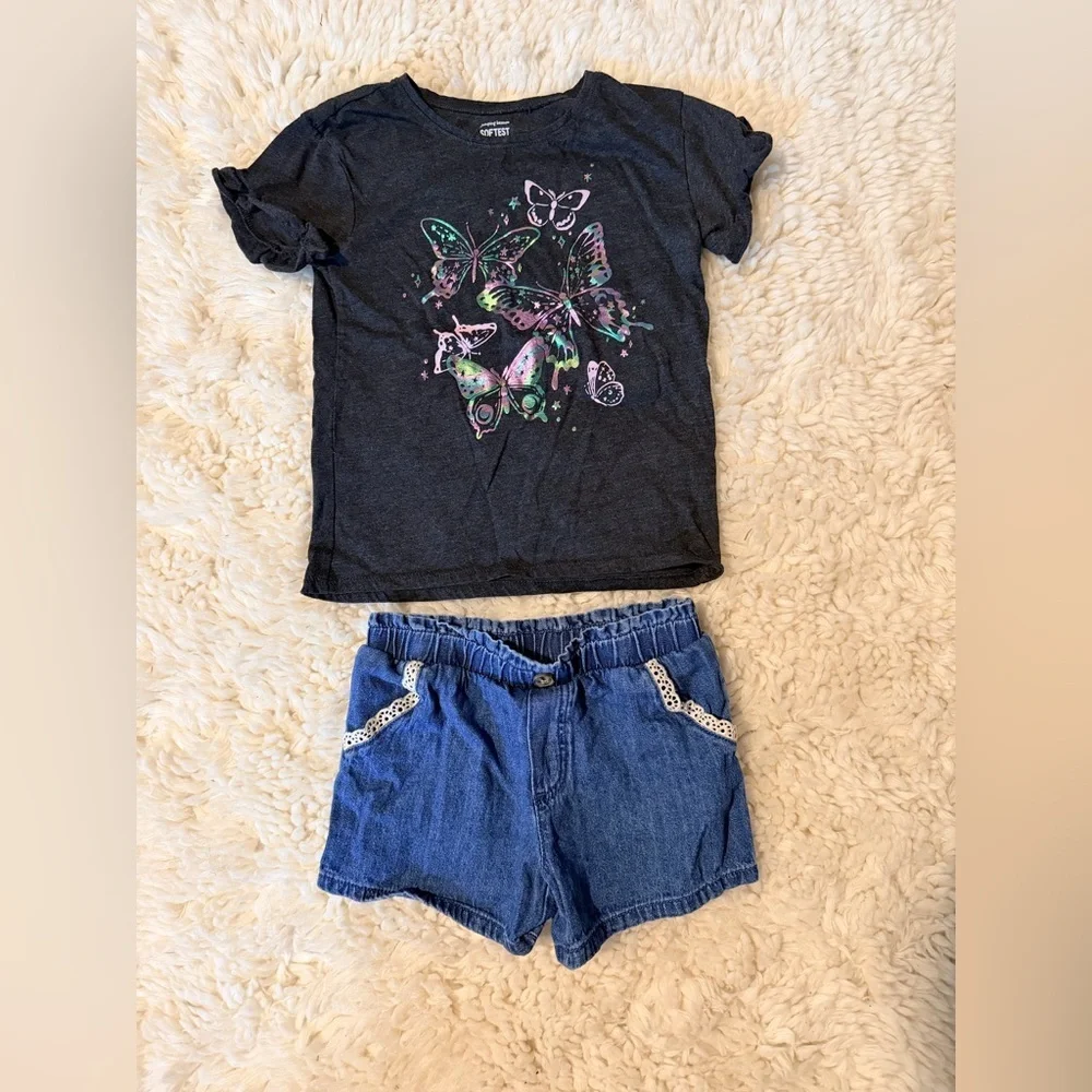 Carter's Black and Blue Butterfly Matching Set